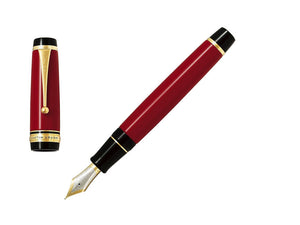 Pilot Custom Urushi Fountain Pen, Ebonite, Gold trim, Red, NPUR