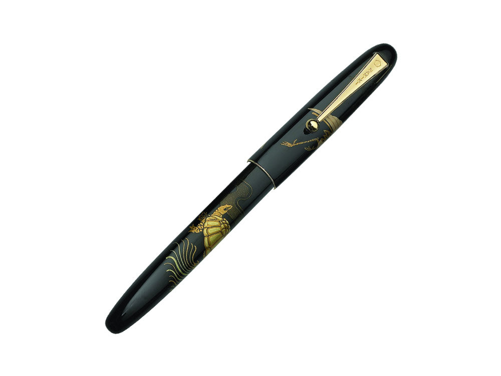 Namiki Nippon Art Crane and Turtle Fountain Pen, Lacquer, FN-5M-TK