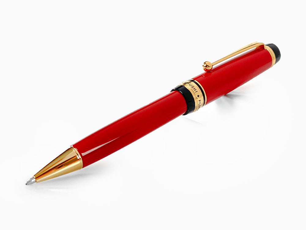 Pilot Custom Urushi Ballpoint pen, Ebonite, Gold plated, Red, BKV-45R-R