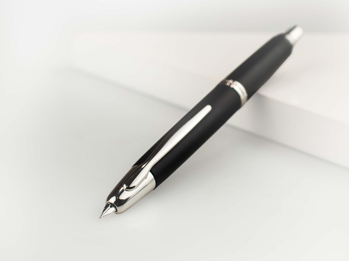 Pilot Capless Matte Fountain Pen, Rhodium trim, Black, FC-18000RRR-B