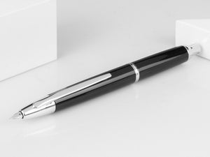 Pilot Capless Decimo Fountain Pen, Chrome trim, Black, FK-1500D-RH-BLACK