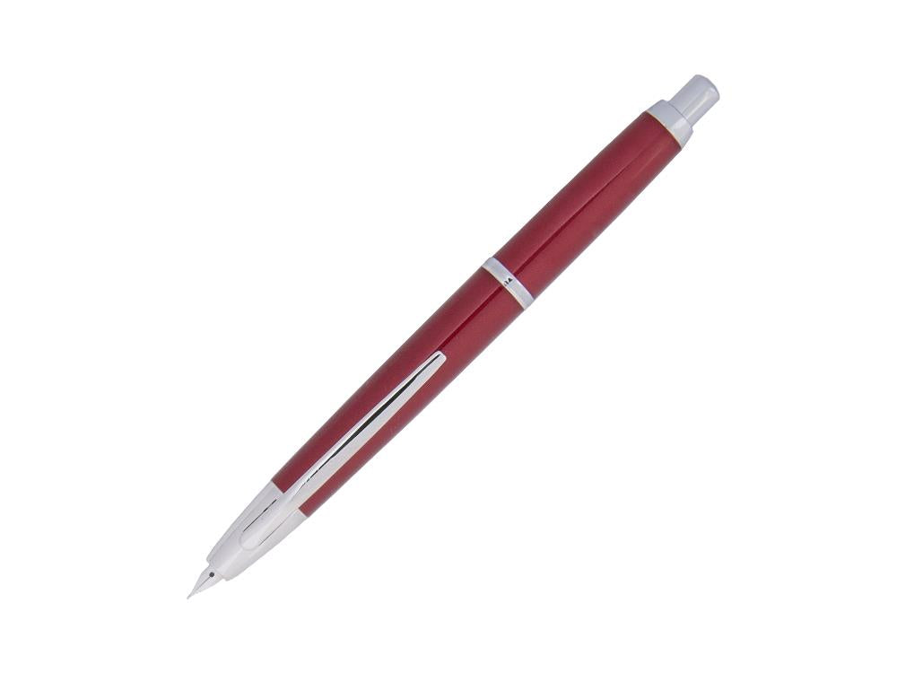 Pilot Capless Decimo Fountain Pen, Lacquer, Chrome, Red, FK-1500D-RH-RED
