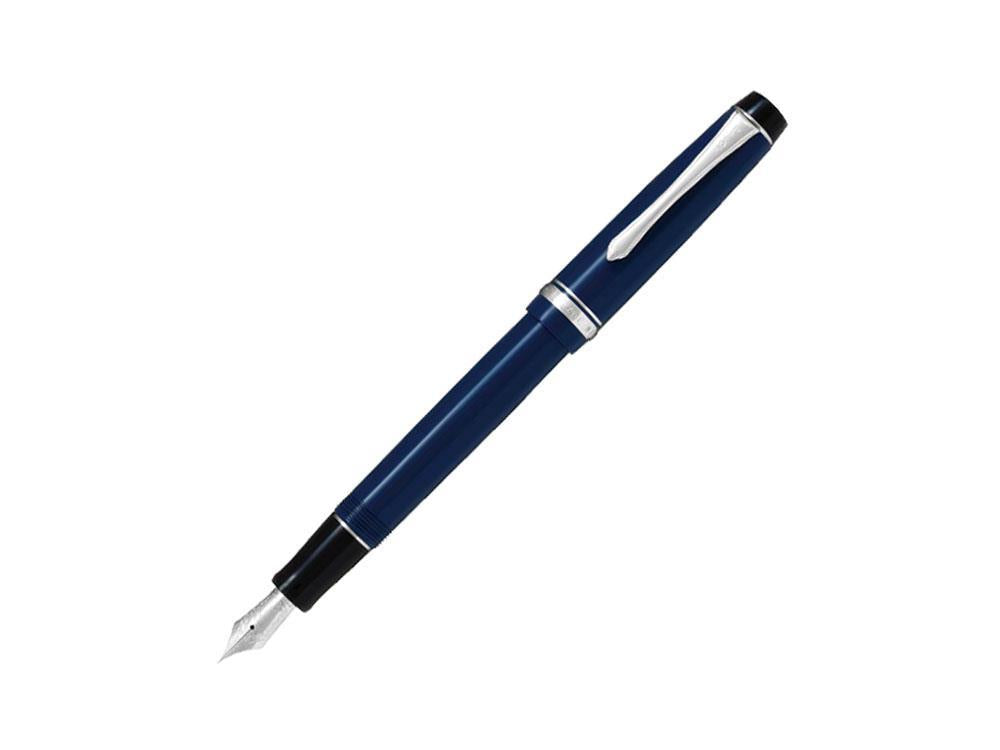 Pilot Custom Heritage 91 Fountain Pen, Resin, Chrome Trim, Blue, NH91A