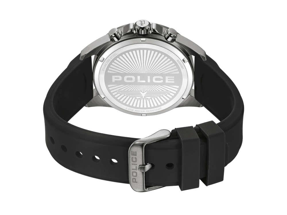 Police Cipher Quartz Watch, PVD Gun Metal, 45 mm, Green, PEFGO0000101