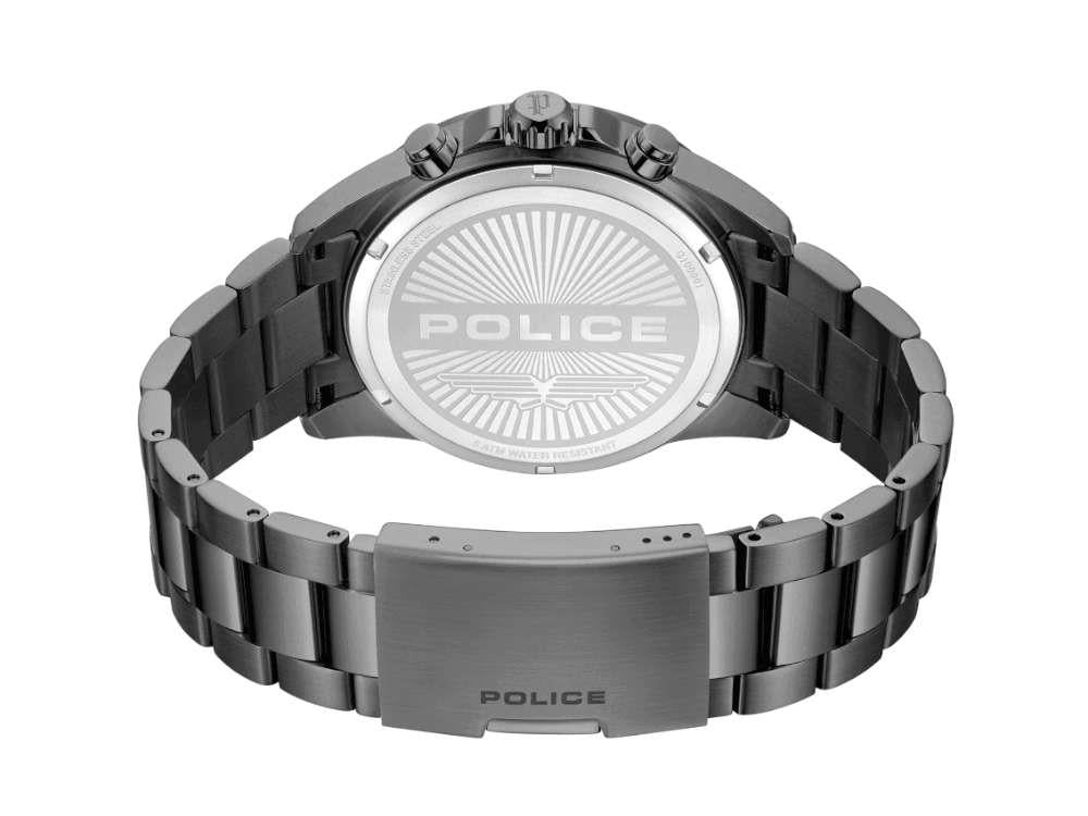 Police Cipher Quartz Watch, PVD Gun Metal, 45 mm, Black, PEWGI0000103