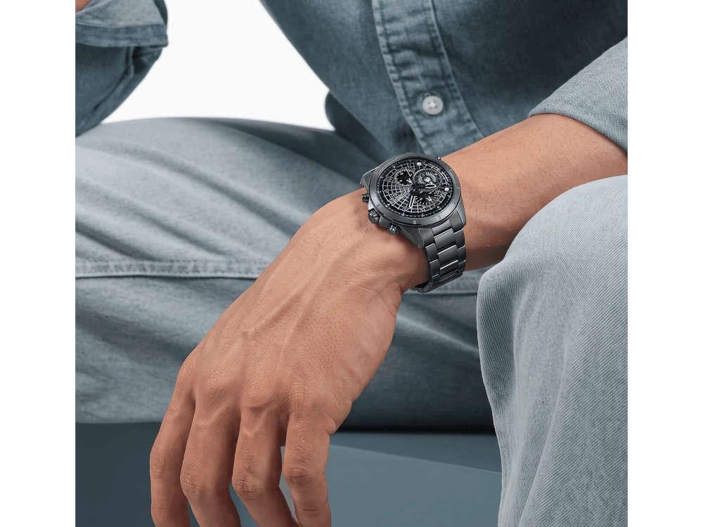 Police Cipher Quartz Watch, PVD Gun Metal, 45 mm, Black, PEWGI0000103