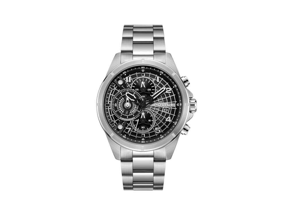 Police Cipher Quartz Watch, 45 mm, Black, PEWGI0000104