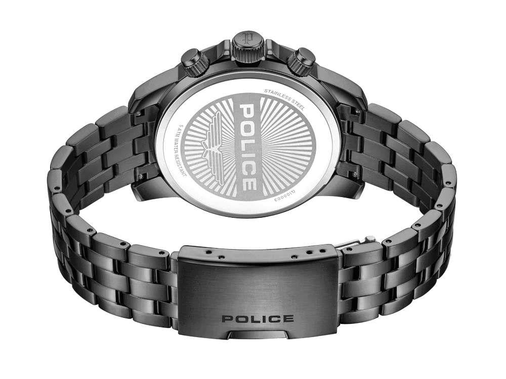 Police Belem Quartz Watch, PVD, 43 mm, Blue, PEWGI0000302