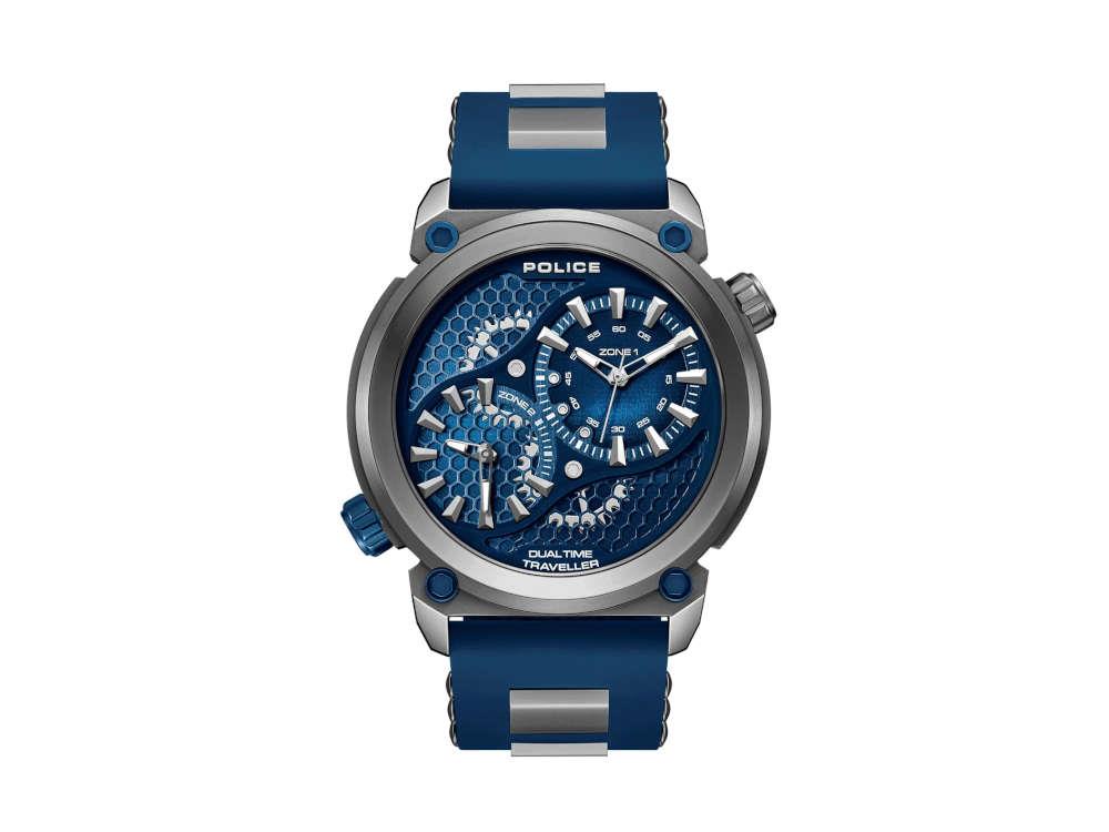 Police Boa Quartz Watch, PVD, 48 mm, Blue, PEWGM0071803