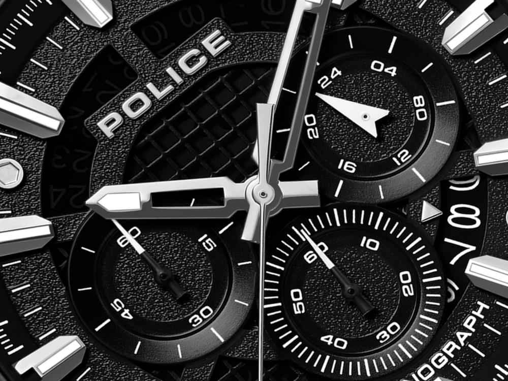 Police Uros Quartz Watch, 45 mm, Black, PEWGO0000601