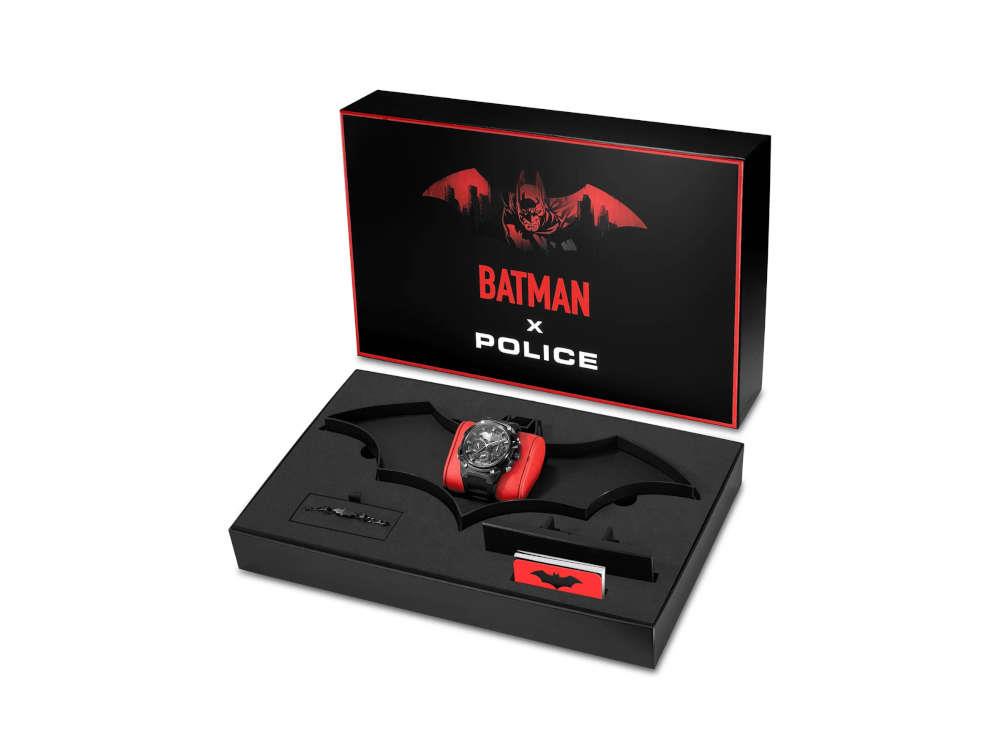 Police Crusader Quartz Watch & Batarang Bracelet Set Limited Ed. PEWGQ0089901