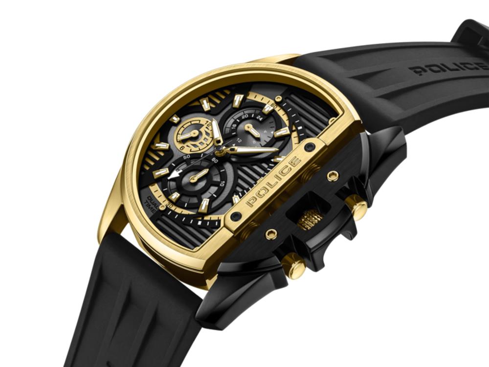 Police Daintree Quartz Watch, 48 mm, golden, PEWGQ2203606