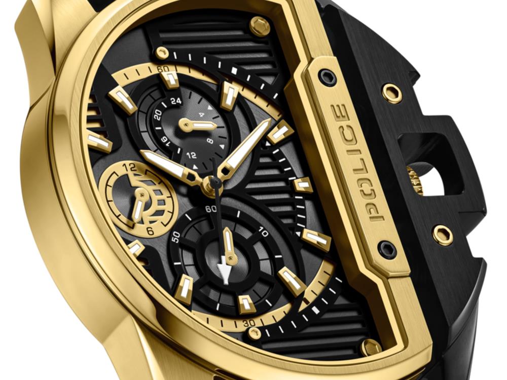 Police Daintree Quartz Watch, 48 mm, golden, PEWGQ2203606