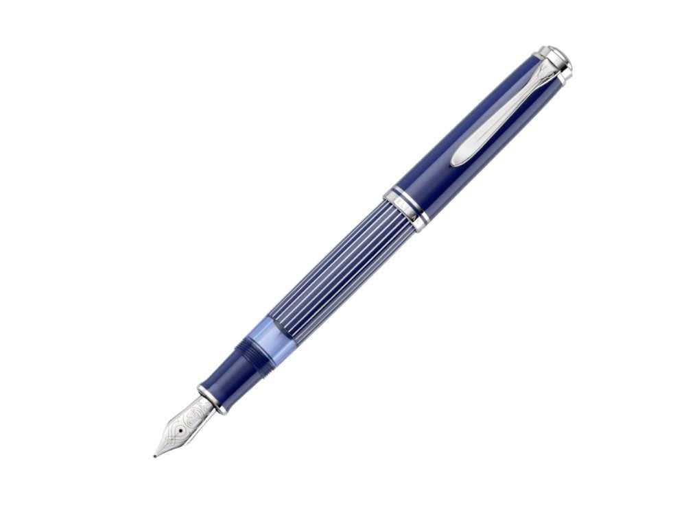 Pelikan M815 Metal Striped Blue Fountain Pen, Special Edition, 300014560