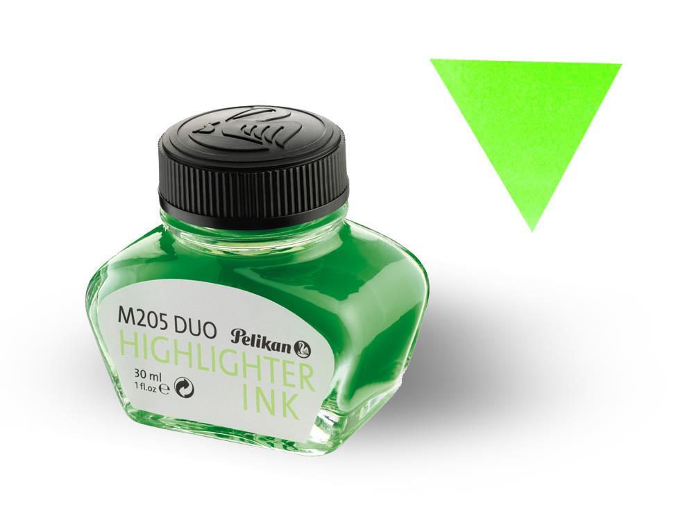 Pelikan Ink Bottle for M205, 30ml., Fluorescent Green, Crystal