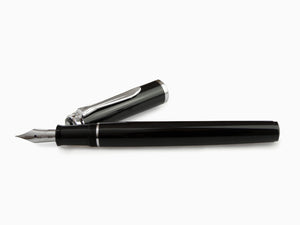 Pelikan Classic P205 Fountain Pen, Black, Chrome trim, 930859