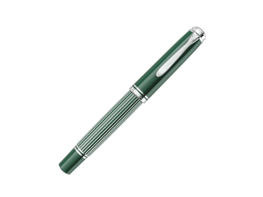 Pelikan M815 Metal Striped Green Fountain Pen, 829090