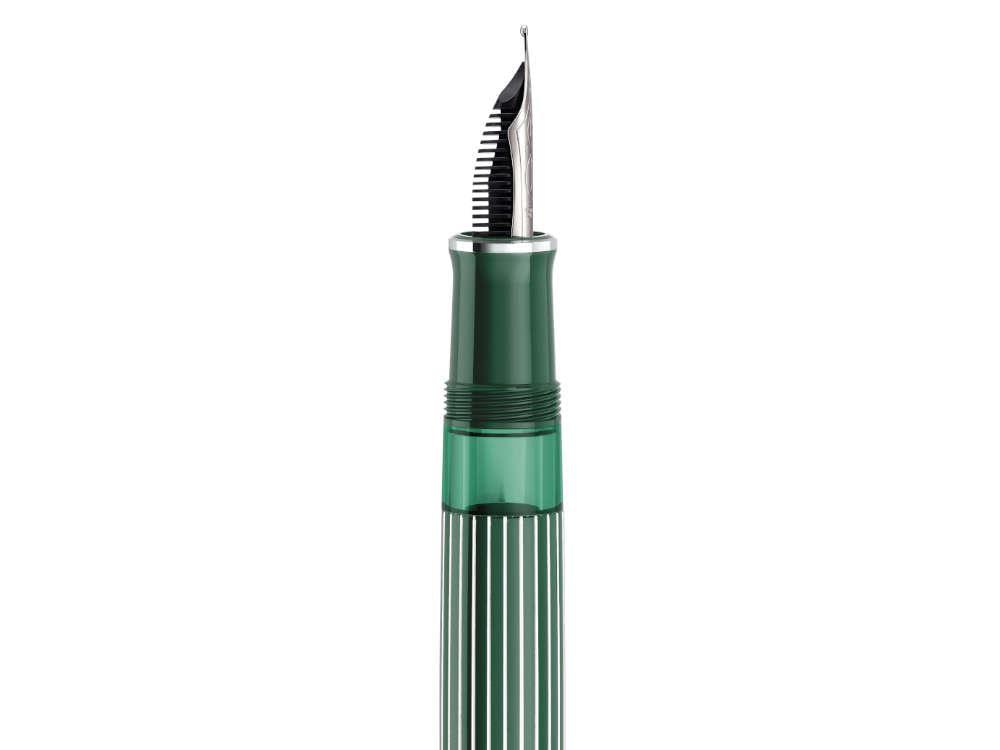 Pelikan M815 Metal Striped Green Fountain Pen, 829090