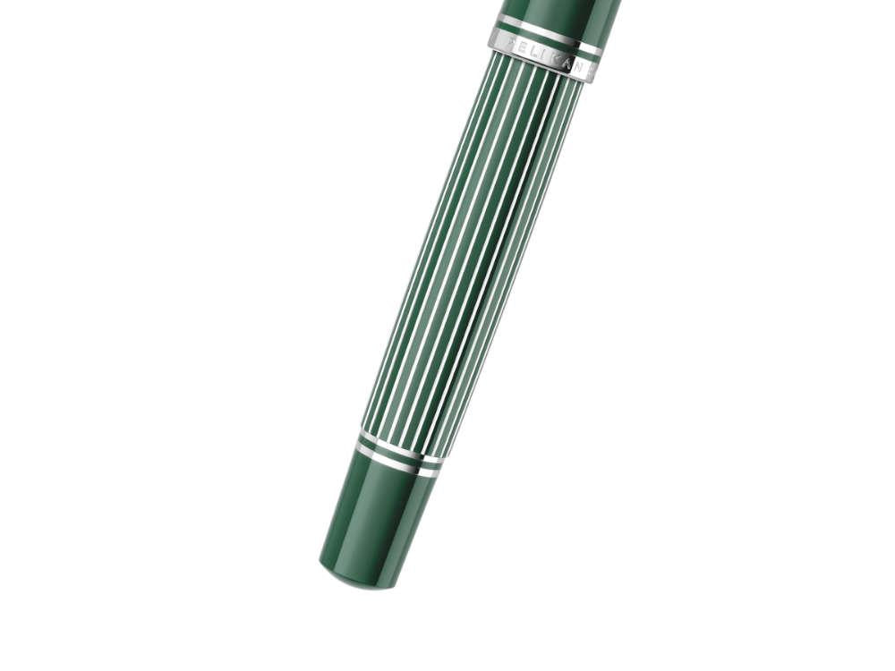 Pelikan M815 Metal Striped Green Fountain Pen, 829090