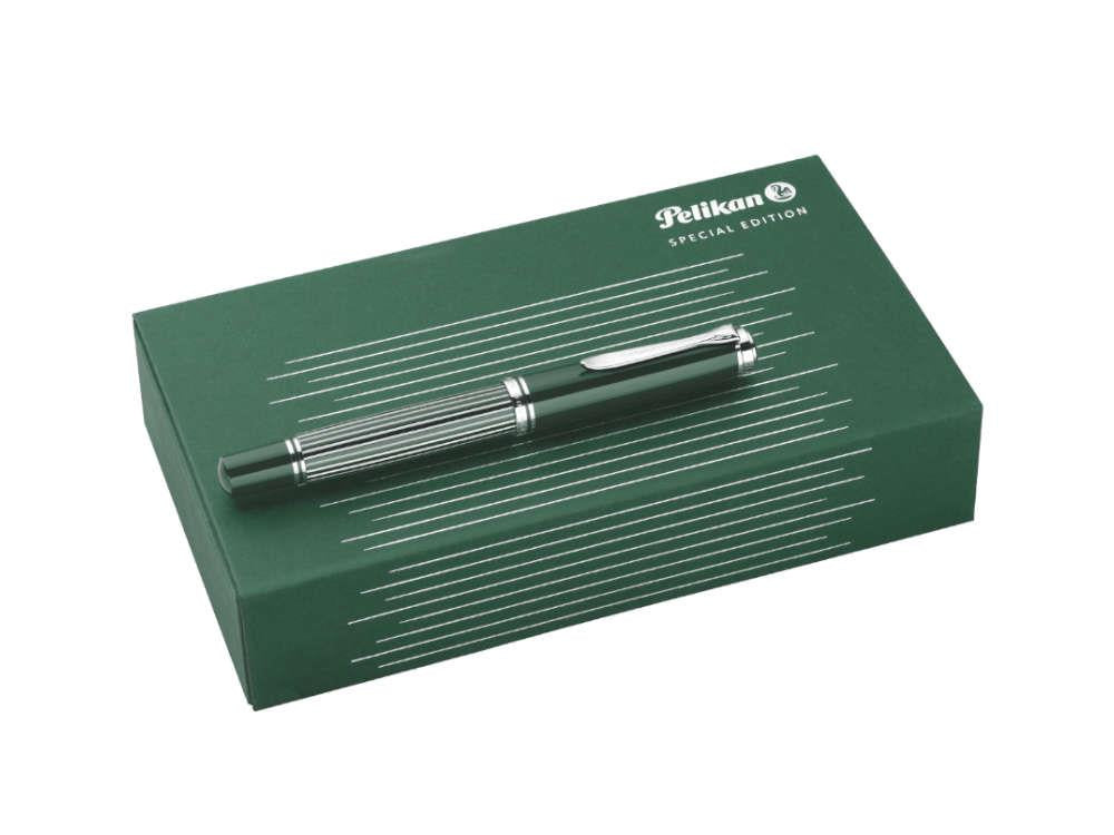 Pelikan M815 Metal Striped Green Fountain Pen, 829090