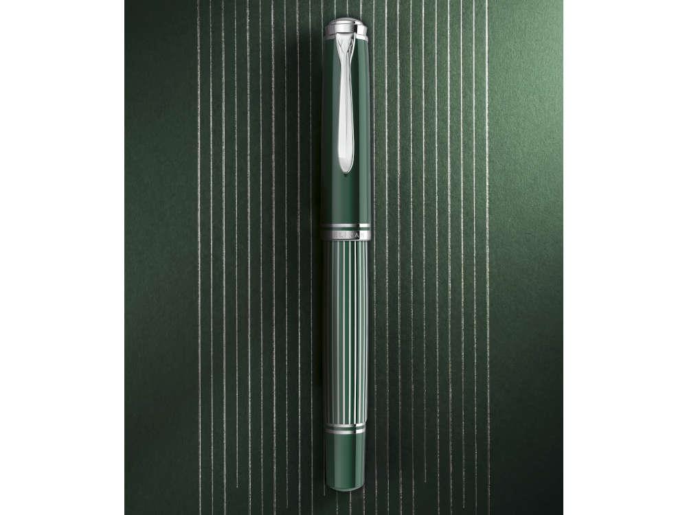 Pelikan M815 Metal Striped Green Fountain Pen, 829090