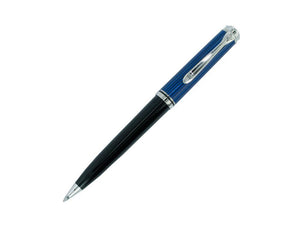 Pelikan K805 Ballpoint pen, Blue and Black, Silver trim, 933697