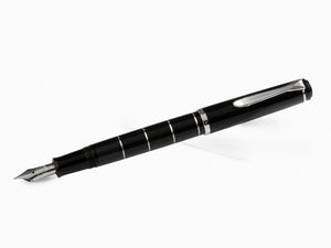 Pelikan M215 Fountain Pen, Black, Chrome trim, 948281