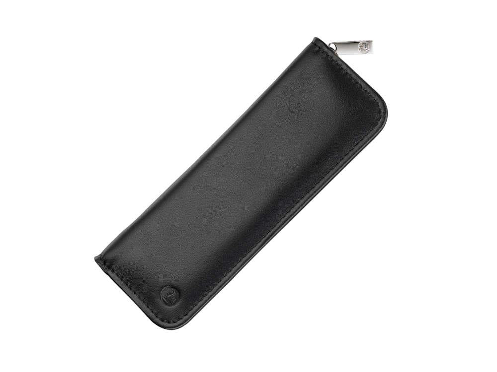 Pelikan 2 Pen Case, Nappa Leather, Black, Zip, 958017