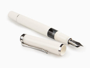 Pelikan M205 Fountain Pen, White, Chrome trim, 972224