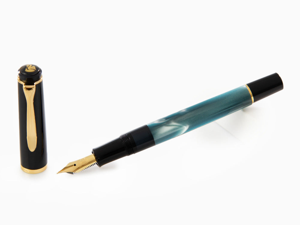 Pelikan Classic 200 Fountain Pen, Marbled, Green, Gold trim, 994103