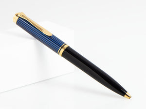Pelikan K600 Ballpoint pen, Black and blue, Gold trim, 988378