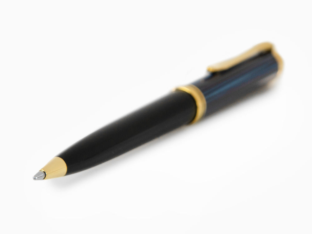 Pelikan K800 Ballpoint pen, Black and blue, Gold trim, 987842