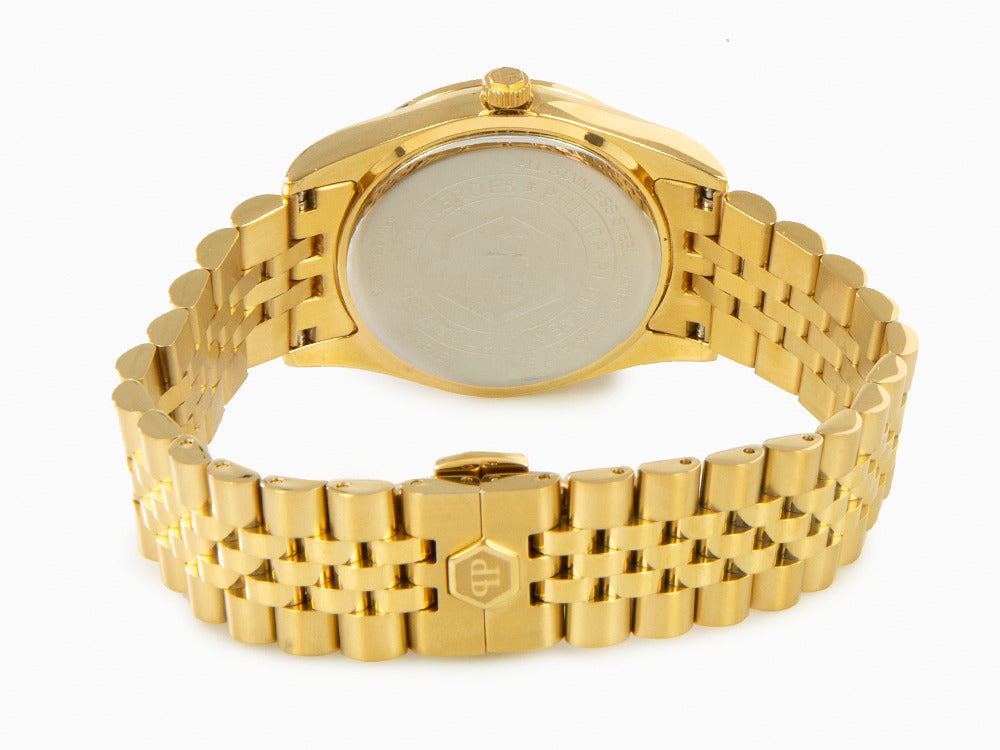 Philipp Plein Date Superlative Lady Quartz Watch, PVD Gold, 38 mm, PW2BA0623