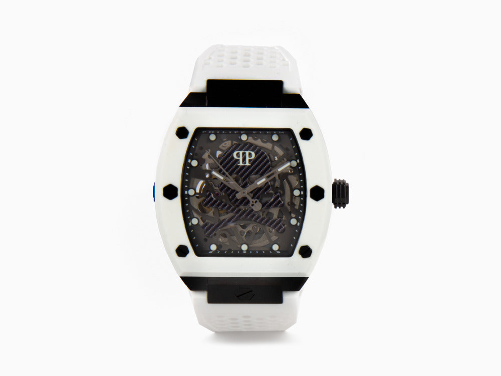 Philipp Plein The Skeleton Automatic Watch, PVD, Grey, 44 mm, PWBAA2424