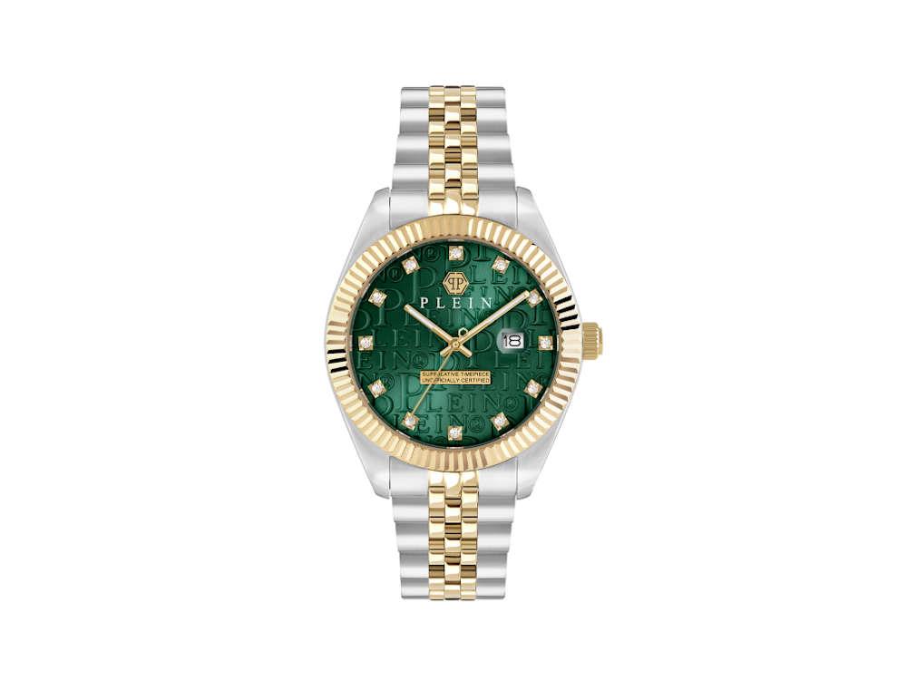 Philipp Plein Superlative Date Quartz Watch, Green, 41 mm, PWMFA0325
