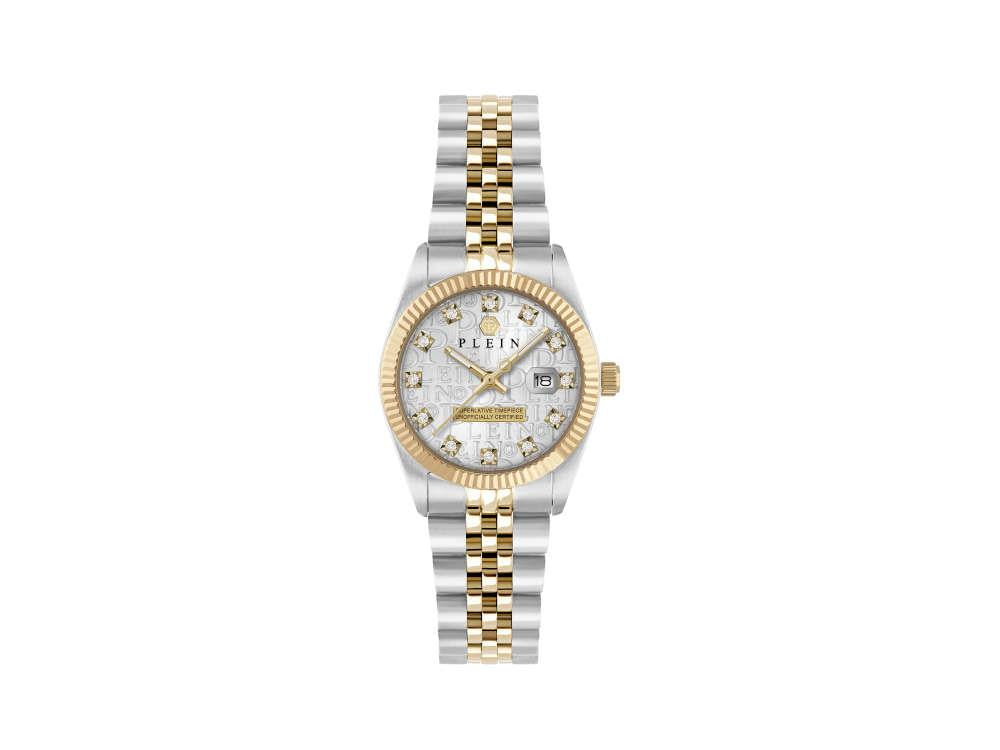 Philipp Plein Date Superlative Quartz Watch, Grey, 28 mm, PWNFA0425