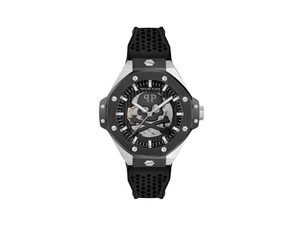 Philipp Plein Skeleton Royal Automatic Watch, Black, 46 mm, PWPFA0824