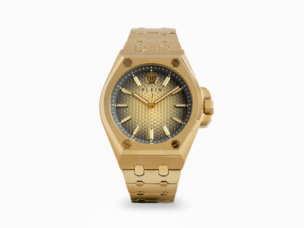 Philipp Plein Extreme Gent Quartz Watch, PVD Gold, Brown, 43 mm, PWPMA0324
