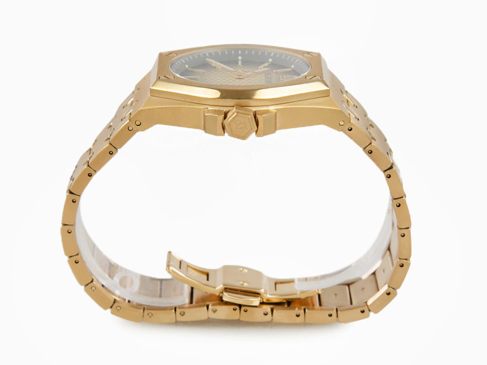 Philipp Plein Extreme Gent Quartz Watch, PVD Gold, Brown, 43 mm, PWPMA0324