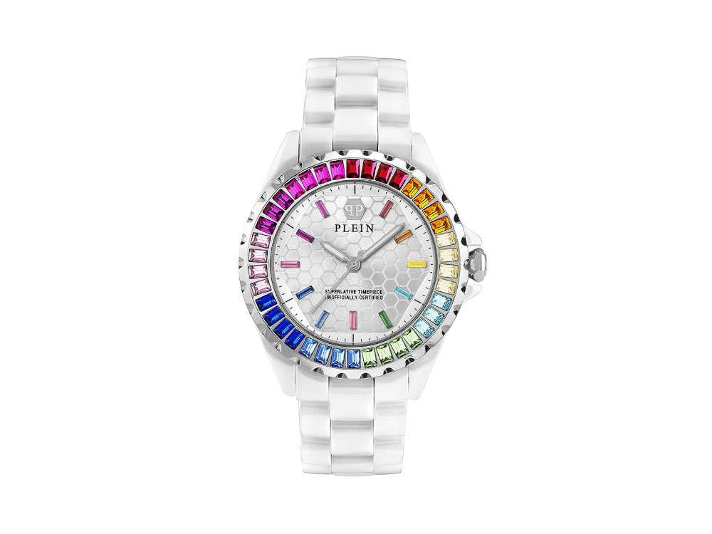 Philipp Plein Heaven Quartz Watch, Ceramic, White, 38 mm, PWPPA0124