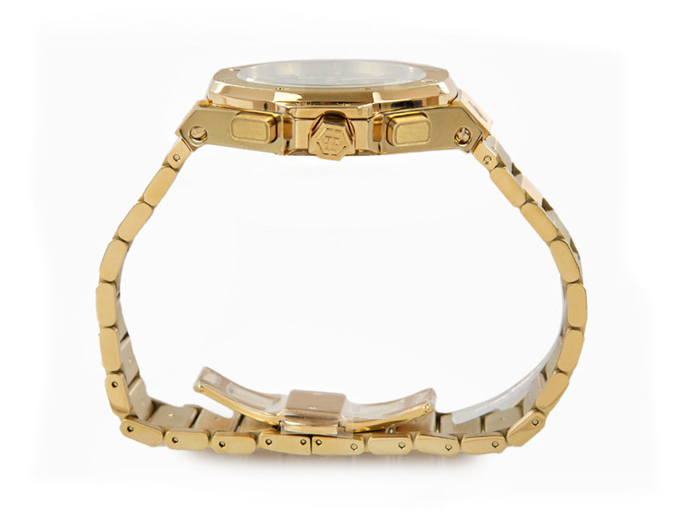 Philipp Plein Plein Chrono Royal Quartz Watch, PVD Gold, Black, 42 mm, PWPSA0424