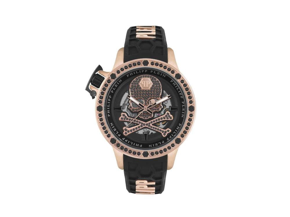 Philipp Plein Rich Automatic Watch, PVD Gold, Black, 46 mm, PWUAA0323