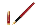 Parker Sonnet Fountain Pen, Lacquer, Gold Trim, Red, 1931474 - Nib M