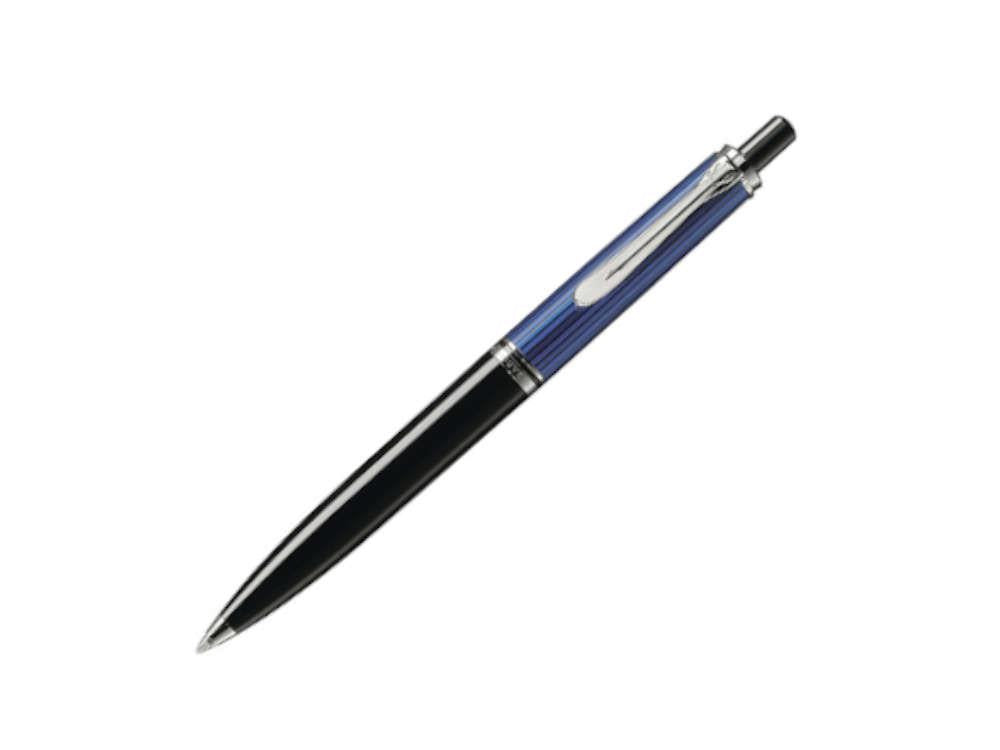 Pelikan K405 Ballpoint pen, Black and blue, Silver trim, 932715