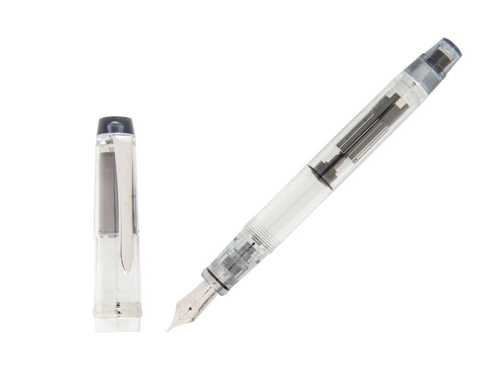 Pilot Custom Heritage 92 Fountain Pen, Resin, Chrome, Transparent