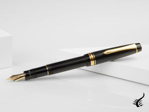 Pilot Justus 95 Fountain Pen, Resin, Gold plated, Black, FJ-3MR-NB-NT