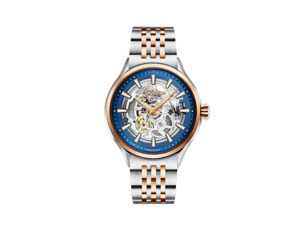 Roamer Competence Skeleton III Automatic Watch, 43 mm, Blue, 101663 47 45 10N
