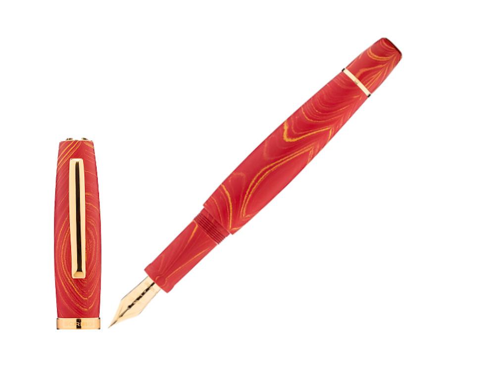 Scribo La Dotta Liber Fountain Pen, Ebonite, 14k Gold, DOTFP24YG1403