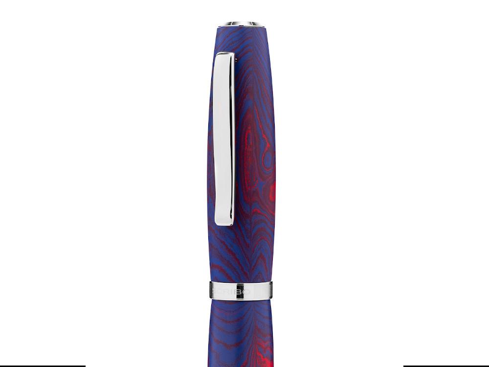 Scribo La Dotta Paradisus Fountain Pen, 18K, Blue, DOTFP25PL1803