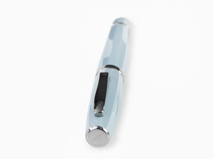 Scribo Feel Fountain Pen, Blue Resin, Ruthenium trim, FEEFP03RT1803
